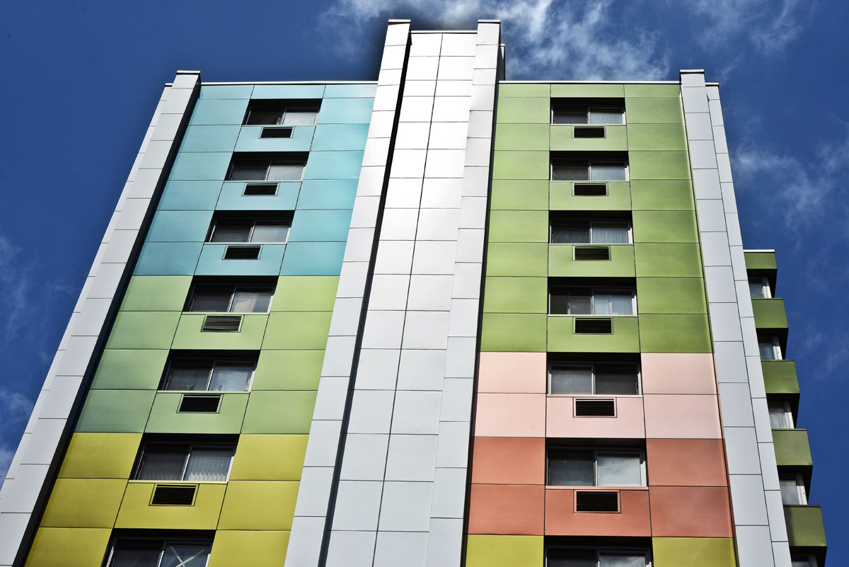 Alucobond Spectra, Paul F. Cullum Tower, Lothrop Associates, North Bergen, New Jersey, Photos by Daniel Lunghi