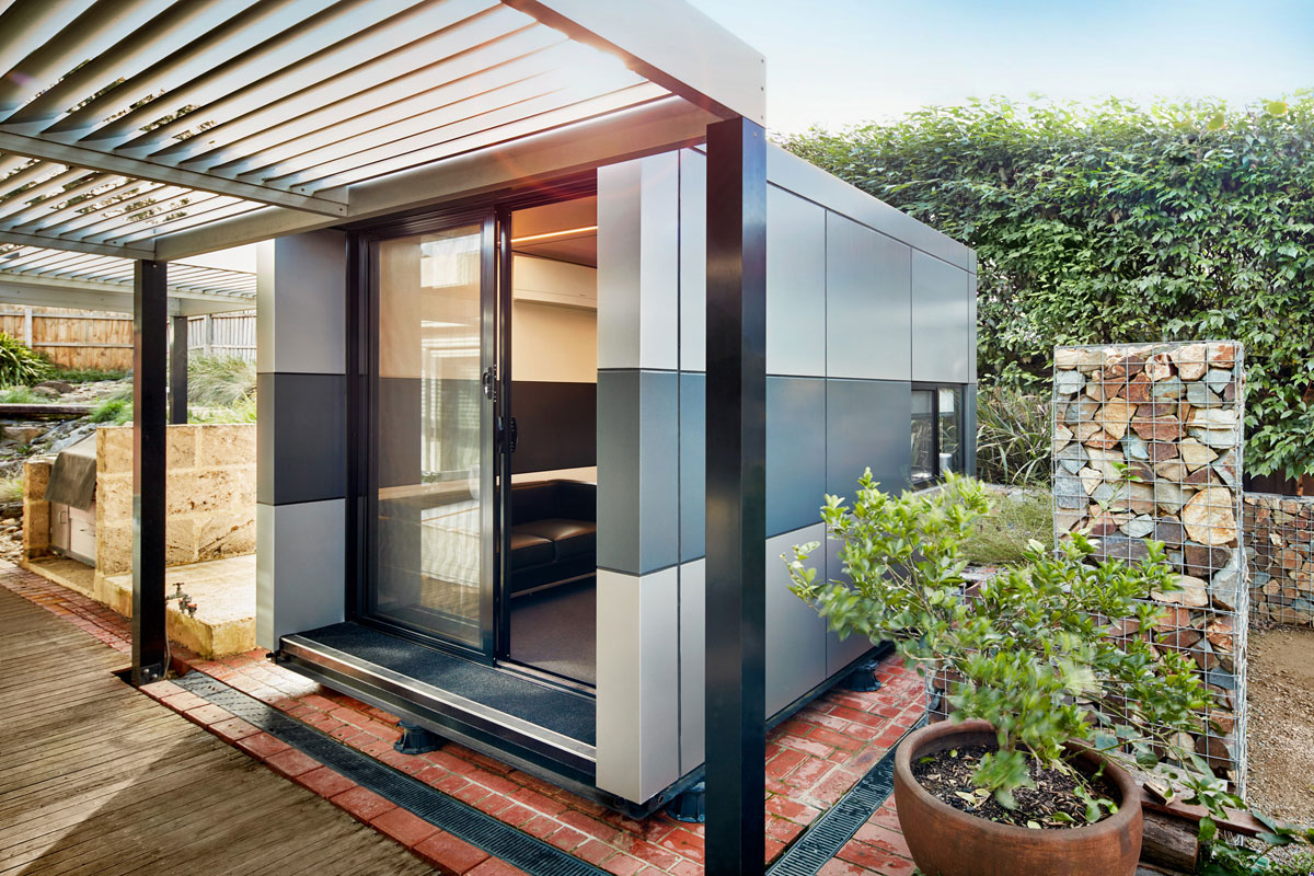 Harwyn Modular Office Pod, Jason Fremder, Australia, Metallic ALUCOBOND® ACM
