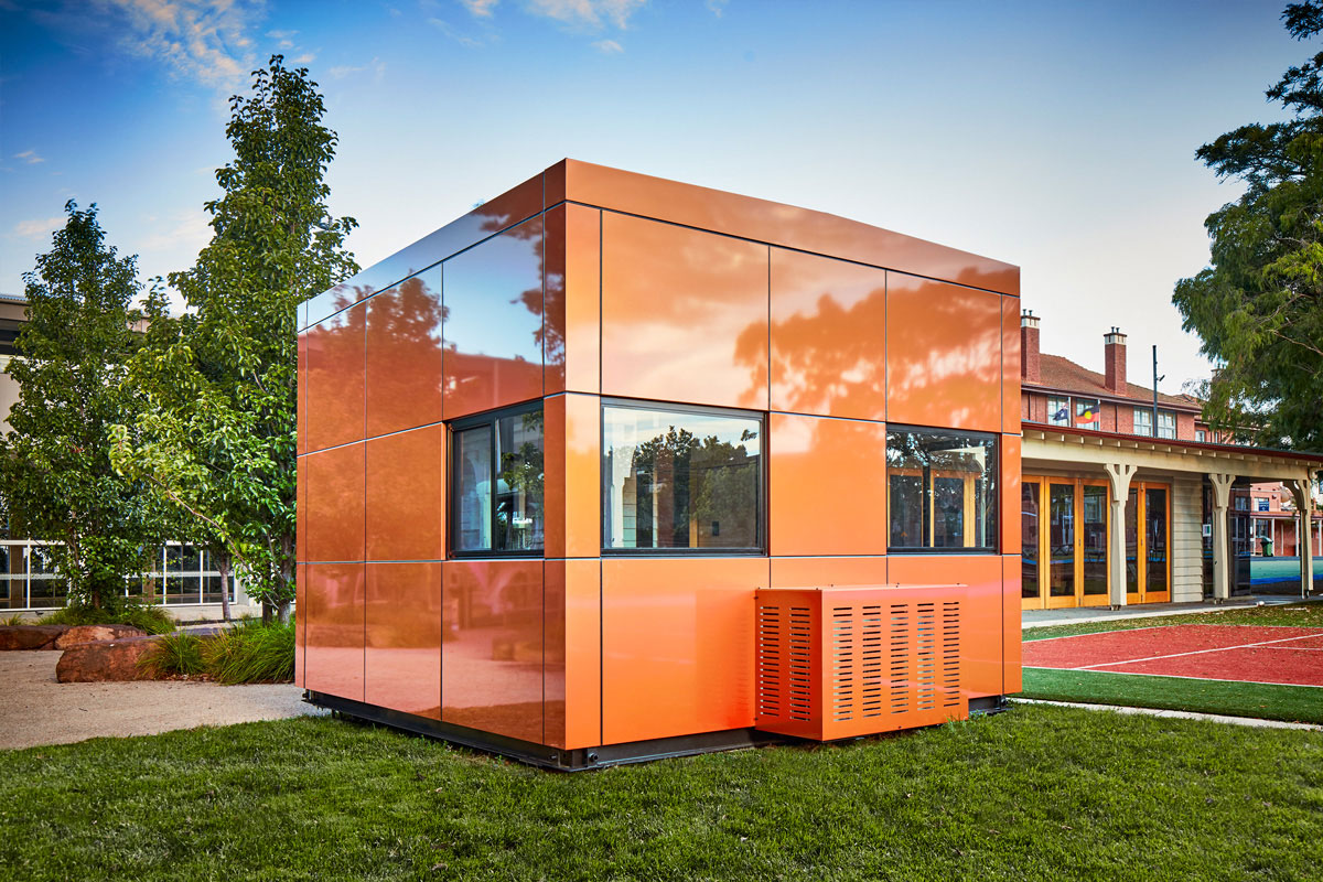Harwyn Modular Education Music Room Pod, Jason Fremder, Australia, Spectra Cupral ALUCOBOND® ACM