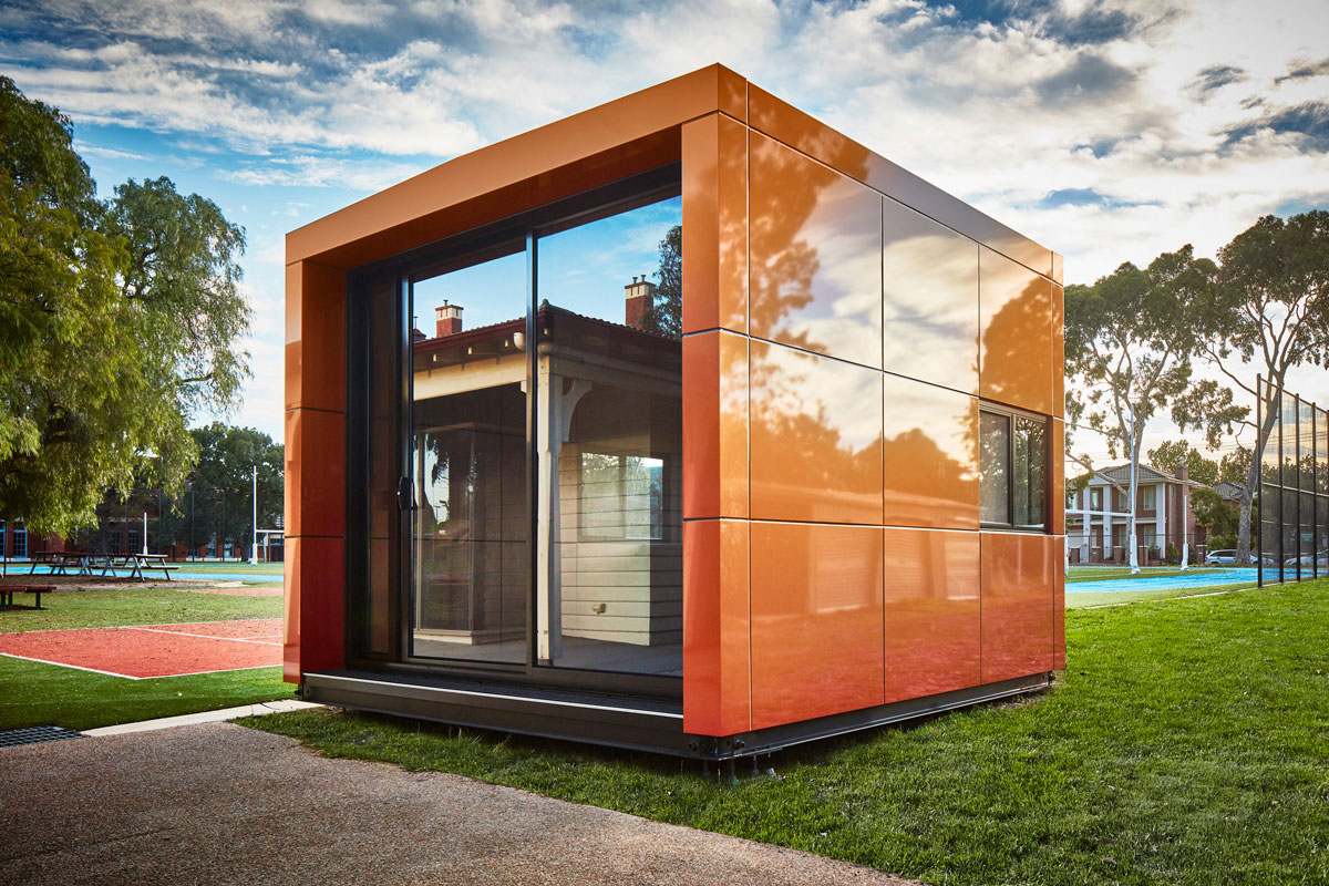 Harwyn Modular Education Music Room Pod, Jason Fremder, Australia, Spectra Cupral ALUCOBOND® ACM