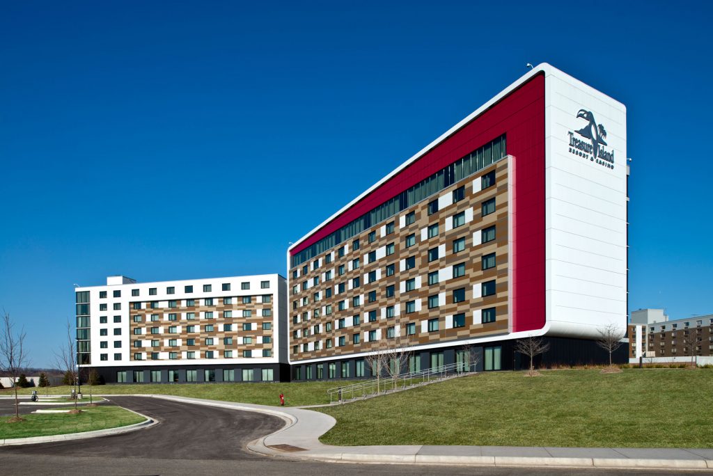 Treaure Island Resort Casino, Welch, Minnesota, RSP Architects, Custom ALUCOBOND® PLUS ACM, Photography Mark Kempf