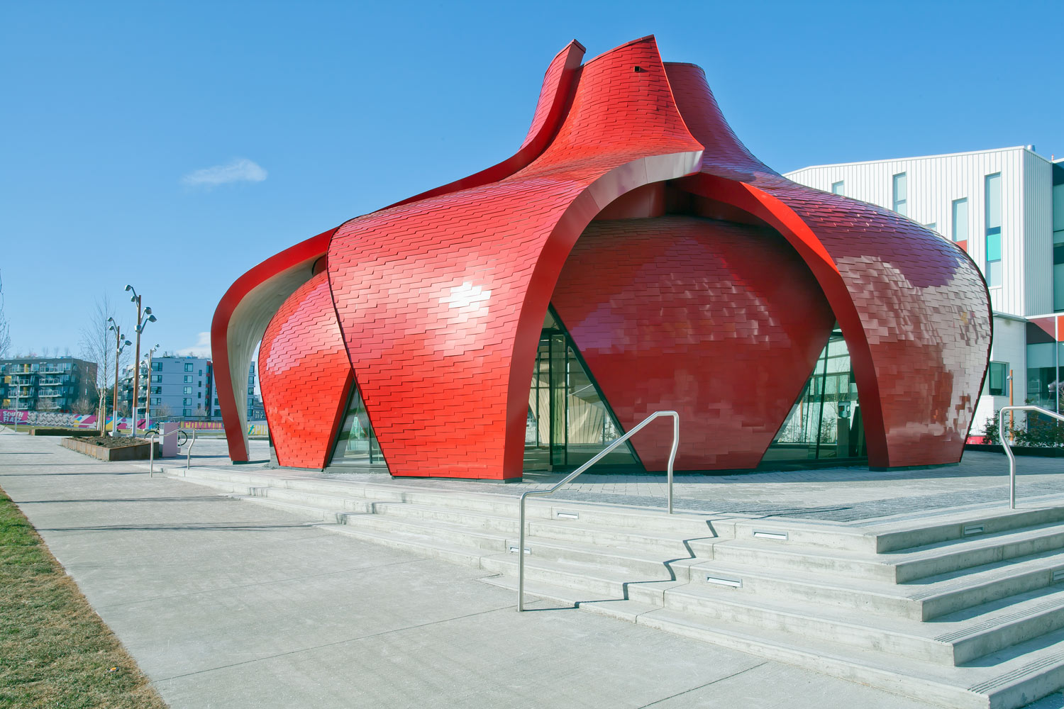 Red Petal Pavillion Cladding ACM